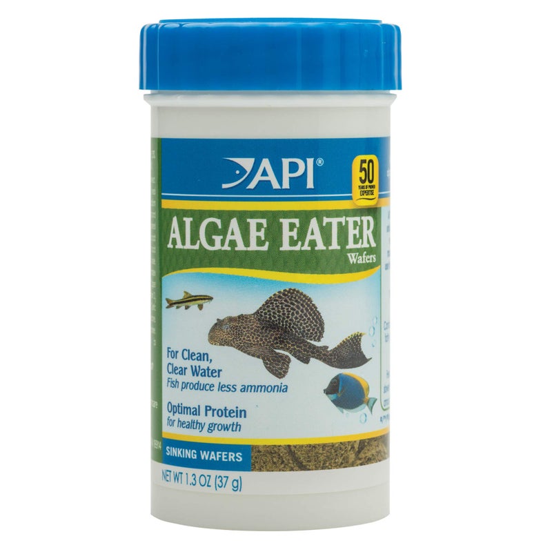 API ALGAE EATER WAFERS Algae Wafer Fish Food 1.3-Ounce Container - Image 1