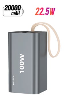 xinzhen G20 20000mAh Power Bank PD100W with Fast Charging, LED Display, and Dual USB Grey  - Image 1