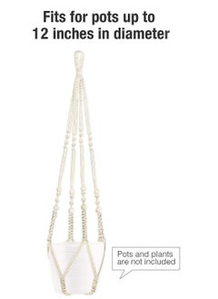 Generic Macrame  Indoor Outdoor  Handmade Hanging Plant Holder 35 Inches, 4 Legs  - Image 1