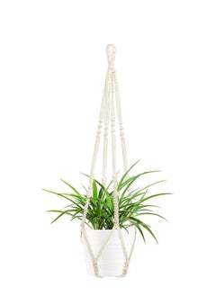 Generic Macrame  Indoor Outdoor  Handmade Hanging Plant Holder 35 Inches, 4 Legs  - Image 3
