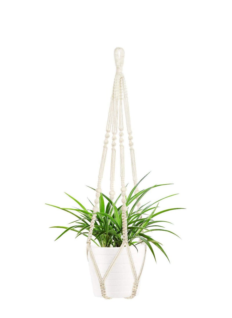 Generic Macrame  Indoor Outdoor  Handmade Hanging Plant Holder 35 Inches, 4 Legs  - Image 3