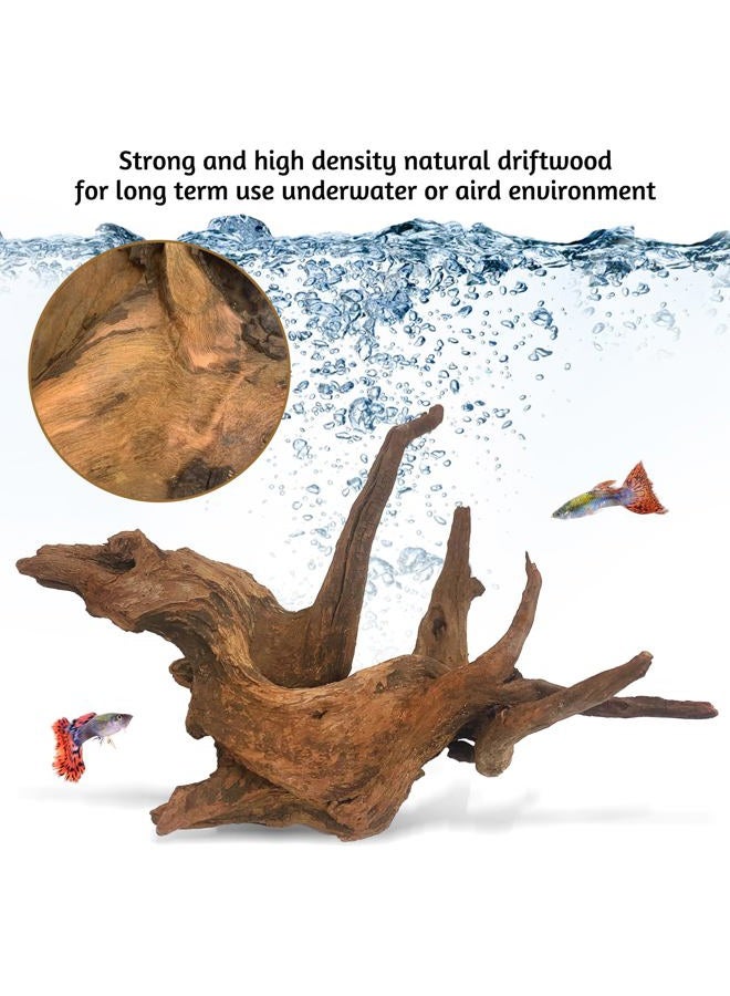 Kathson Natural Aquarium Driftwood Decoration Branches Reptiles Terrarium Ornament Wood Fish Tank Habitat Decor Assorted Sizes Wood 4 PCS (6"-10") - Image 3