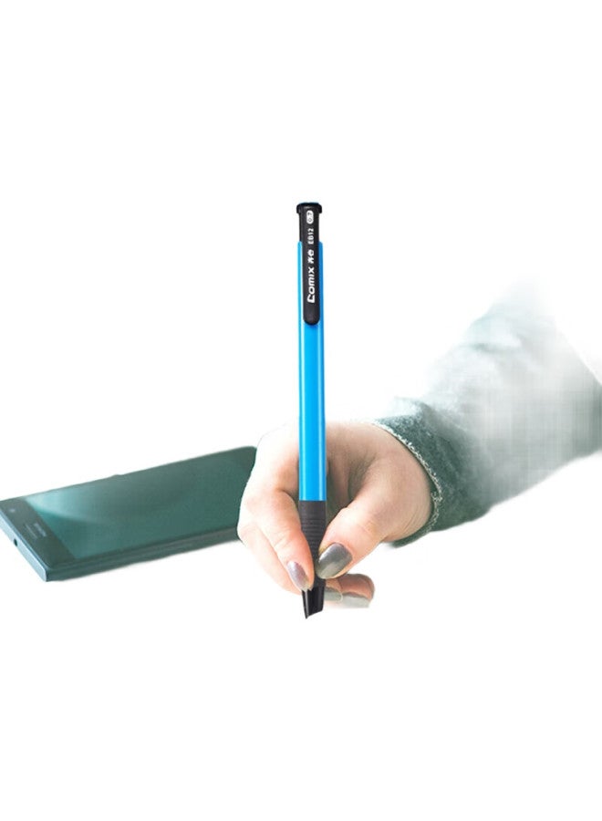 Comix (Comix) 60Pcs Push-Button Ballpoint Pen 0.7Mm Blue Office Stationery Tool Eb12