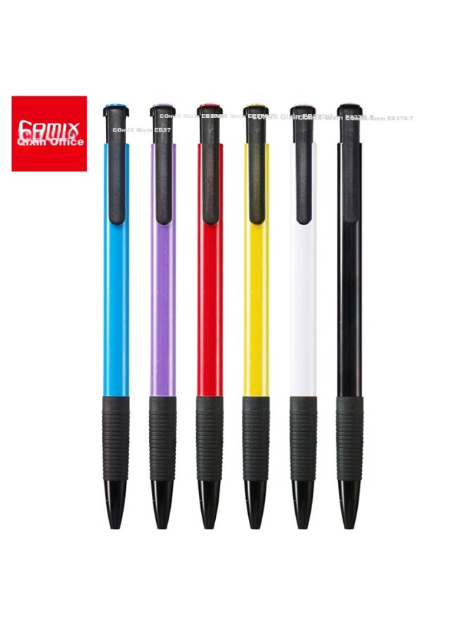 كوميكس Comix 60 قطعة قلم حبر جاف بضغطة زر 0.7mm أزرق أداة قرطاسية مكتبية Eb12 - Image 4