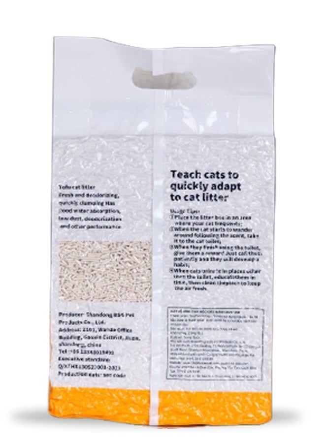 CuddleBuddy Tofu Cat Litter, Original Milk Scent, Strong Clumping, Low Dust Odor Control, Eco‑Friendly Plant‑Based Pellets, 6 L (2.5 kg) Bags, Pack of 2 - Image 3