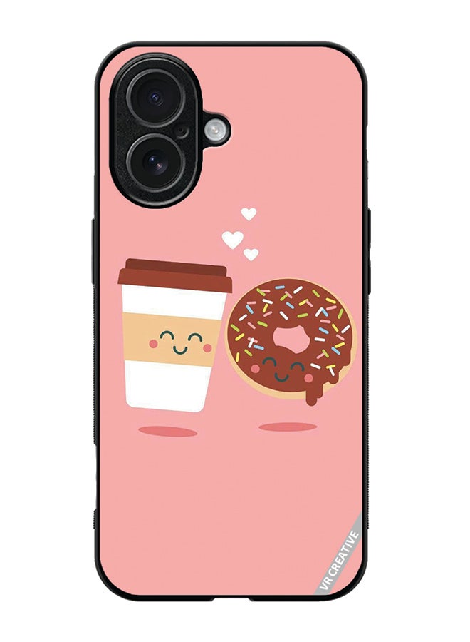 Protective Case Cover For Apple iPhone 17 Donut And Coffee Design Multicolour