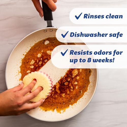 Scrub Daddy Cleaning Supplies Kit Cif Floral Bundle Includes Scrub Mommy Dish Sponges Microfiber Towels Kitchen Sink Caddy Cif Cream All Purpose Cleaner Pink Lilly 9 Count - Image 3