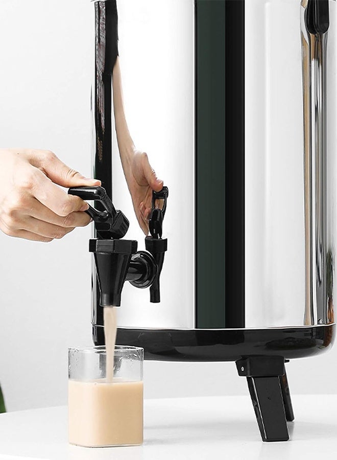 8L large capacity, suitable for holding coffee beverages, herbal tea, boiled water, soy milk and fruit juiceStainless steel double-layer tea cup for commercial and household use - Image 4