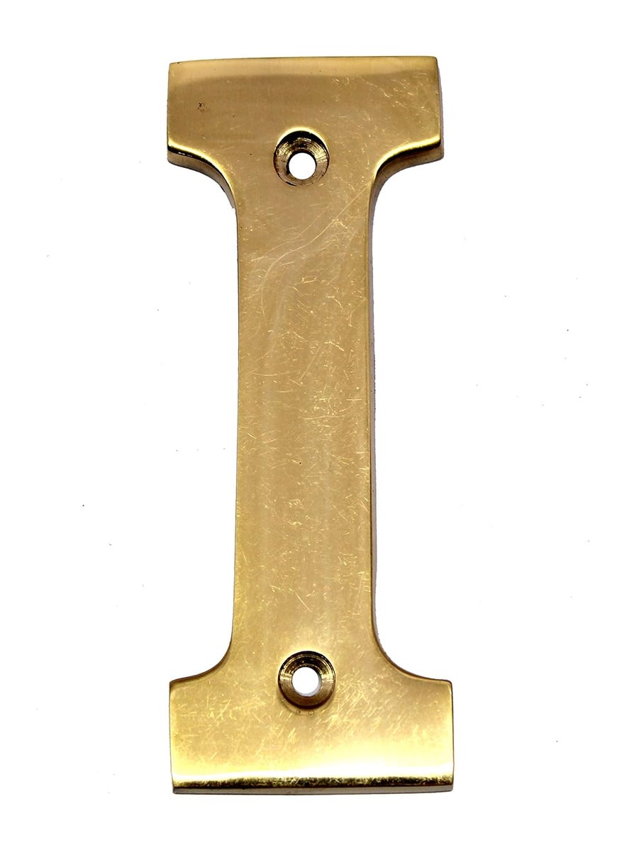ESPLANADE eSplanade Brass House Hotel Door Name Alphabets Wall Door Plaque Alphabet Letter Golden 4 Inches I Alphabet 4  - Image 1