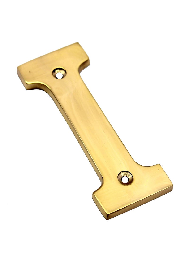 ESPLANADE eSplanade Brass House Hotel Door Name Alphabets Wall Door Plaque Alphabet Letter Golden 4 Inches I Alphabet 4  - Image 3