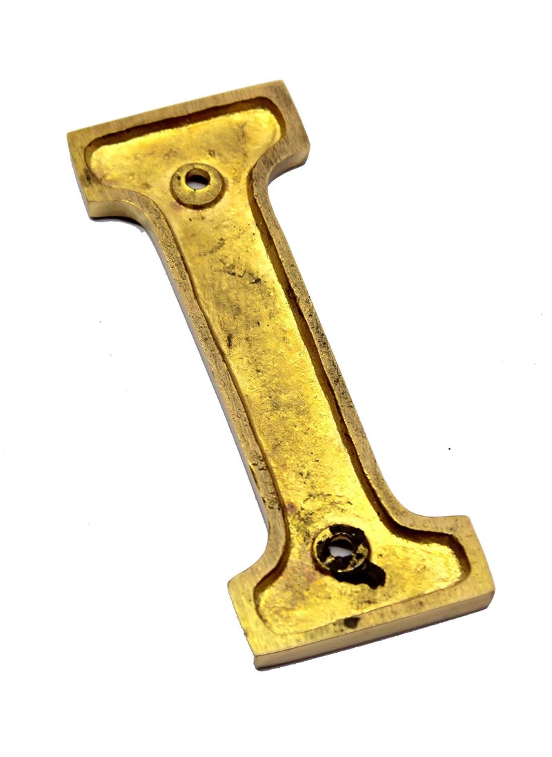 ESPLANADE eSplanade Brass House Hotel Door Name Alphabets Wall Door Plaque Alphabet Letter Golden 4 Inches I Alphabet 4  - Image 4