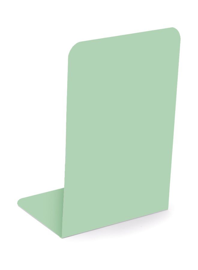 NIBEMINENT Metal L-Shaped Bookends Green - Image 2