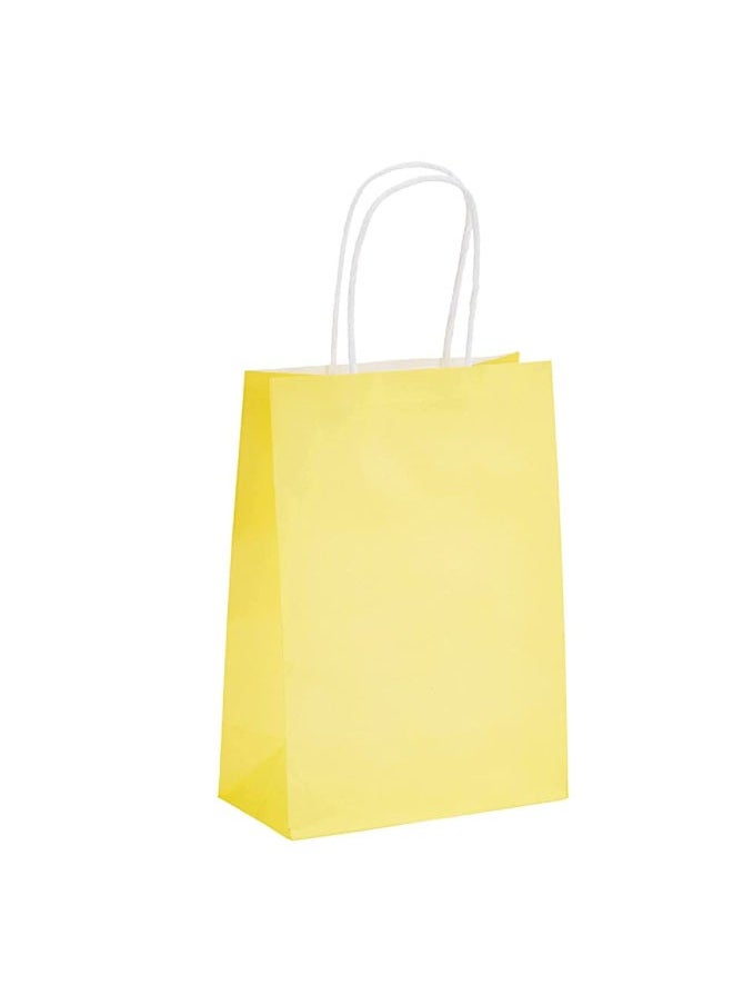 Cool Baby COOLBABY 12 PCS Medium Gift Bags Kraft Paper Bags with Handles for Party Favors ,21 x 27 x 11cm,Yellow  - Image 1