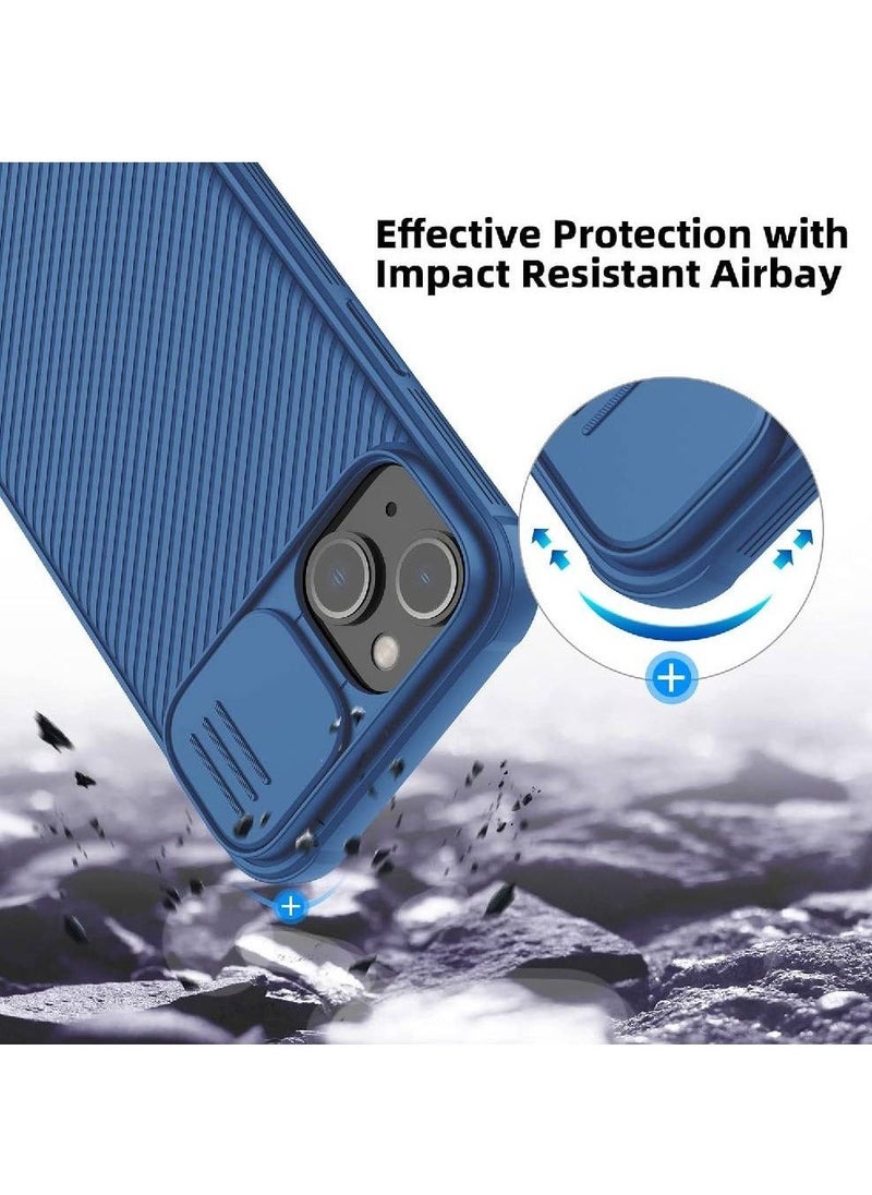 حافظة CamShield Pro مع شريحة حماية لعدسة الكاميرا لهاتف iPhone 14 Plus باللون الأزرق