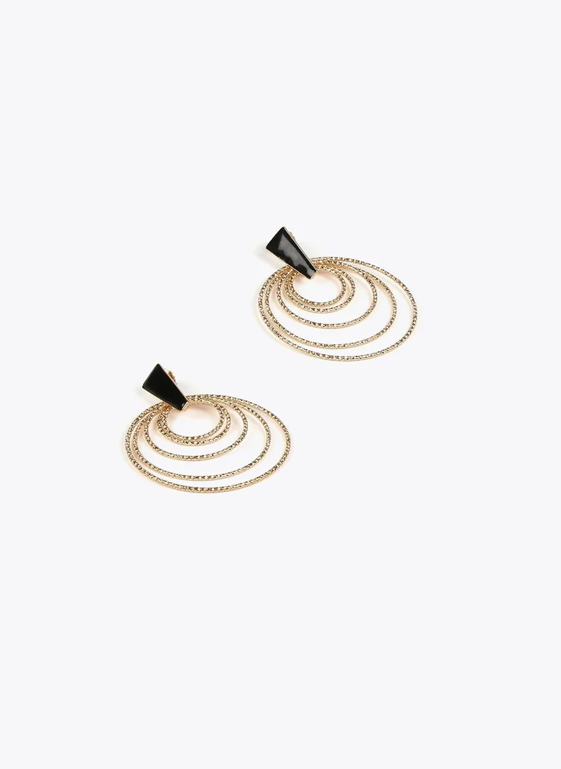Lola Casademunt Multi-hoop earrings with lacquered piece
