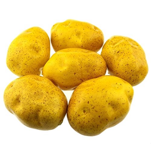 Gresorth Gresorth 6pcs Artificial Lifelike Simulation Decoration Potato Fake Vegetable Home Kitchen Decor  - Image 1