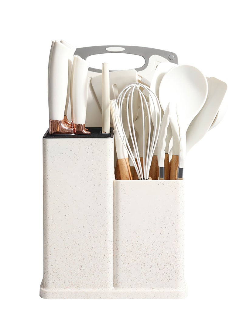 جولدفش طقم أدوات مطبخ من السيليكون مكون من 19 قطعة - Image 2