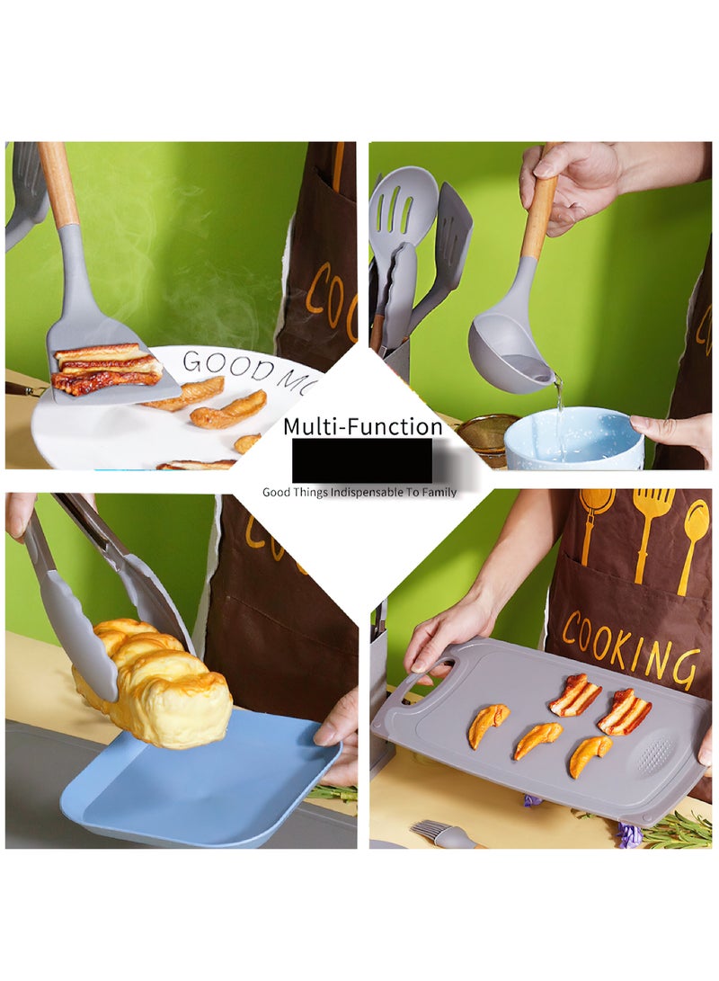 جولدفش طقم أدوات مطبخ من السيليكون مكون من 19 قطعة - Image 5