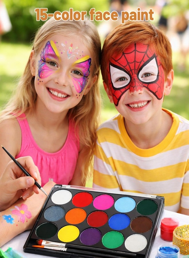 xinxingin Glow in the Dark Paint, Fluorescent Face Paint for Makeup, Fabric Paint Set, Glow Paint for Costume Parties and Festive Events - Image 4