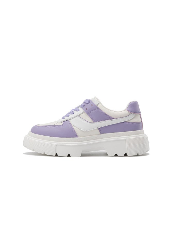 AOKANG Sports Leather Shoes】 Women's Shoes Spring Sports Leather Shoes Casual Sneakers With Color Blocking, Trendy Cushioning, And Comfortable Leisure Wear For Women - Image 4