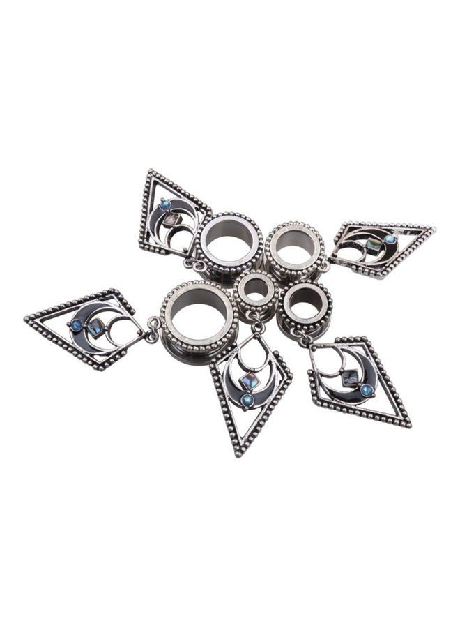 NIBEMINENT Geometry Dangle Ear Tunnel Expander Plugs - Image 2