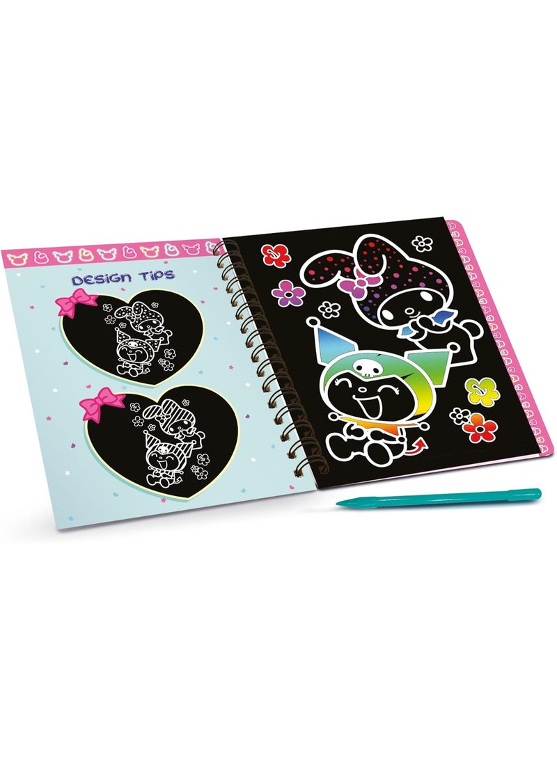 Lisciani - My Melody & Kuromi - Hello Kitty Scratch Reveal Scratch Book for 5 Year Old Kids - 44 Pages Notebook with Pen Included - Rainbow Effect Multicoloured - Creative Activity Without Messes - Image 2
