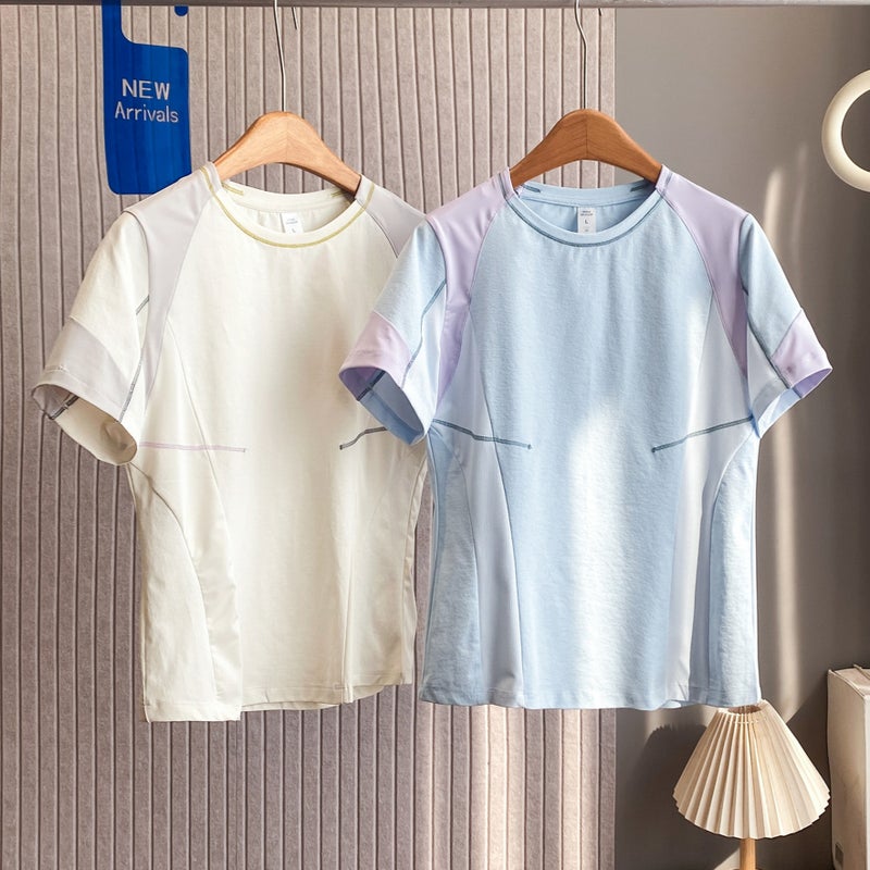 Women's Slim Fit Quick-Dry Breathable Mesh Short-Sleeve T-Shirt for Outdoor Sports - Image 1