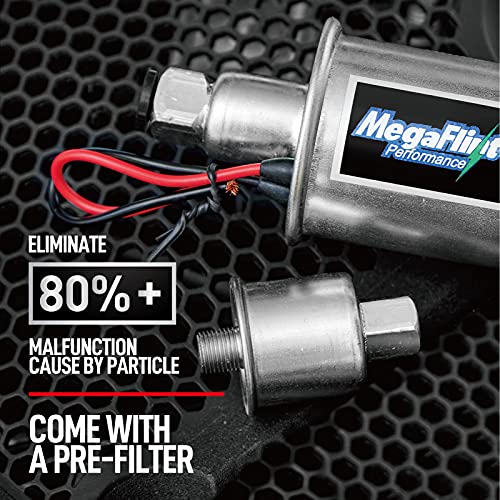 Megaflint Inline Fuel Pump 12V Universal Electric Fuel Pump Low Pressure 5-9 PSI For Gas Diesel E8012S HEP-02A - Image 4