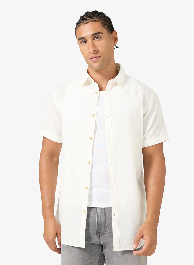 JJ Rebel solid Regular Fit Half Sleeve Shirt - Image 1