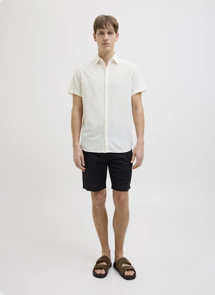 JJ Rebel  solid Regular Fit Half Sleeve Shirt for Men | Best Price UAE