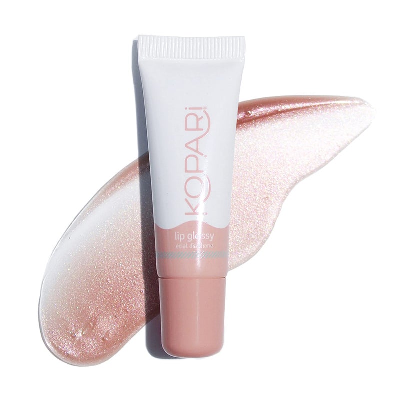 Kopari Kopari Coconut Lip Glossy  Nude Tint Birthday Suit  Vegan Hydrating Moisturizing Lip Oil Vitamin E Shea Butter Long Wear High Shine Non Sticky  Clean Plant Based Non Toxic Balm Paraben Free