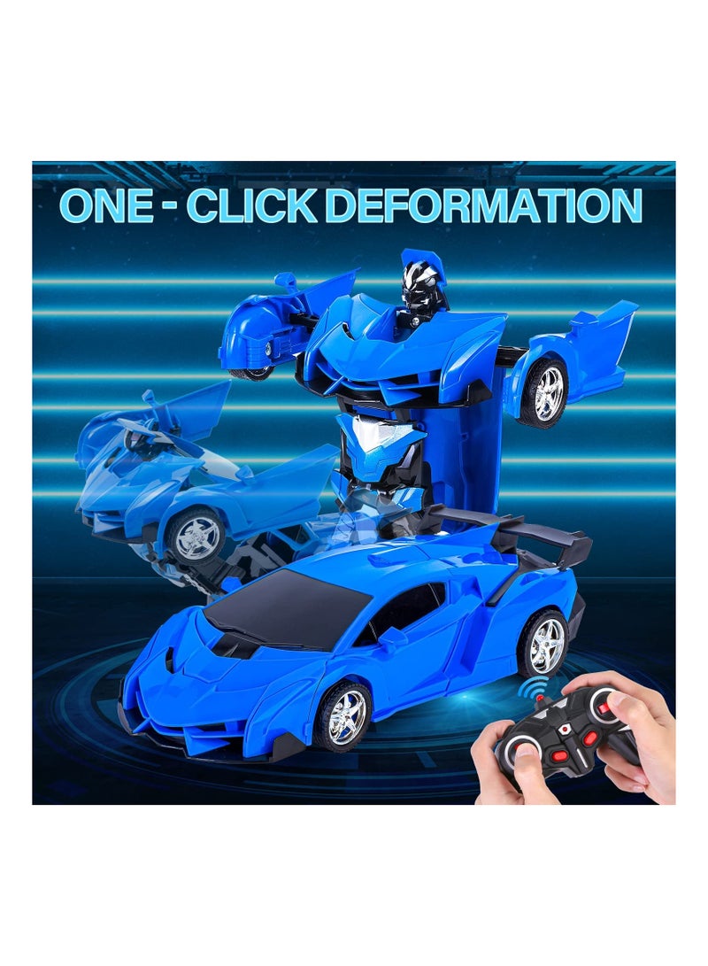 2in1 Remote Control Transforming Car Toy for Kids Ages 5 to 12 Blue Racing Robot Perfect Gift for Boys and Girls - Image 5