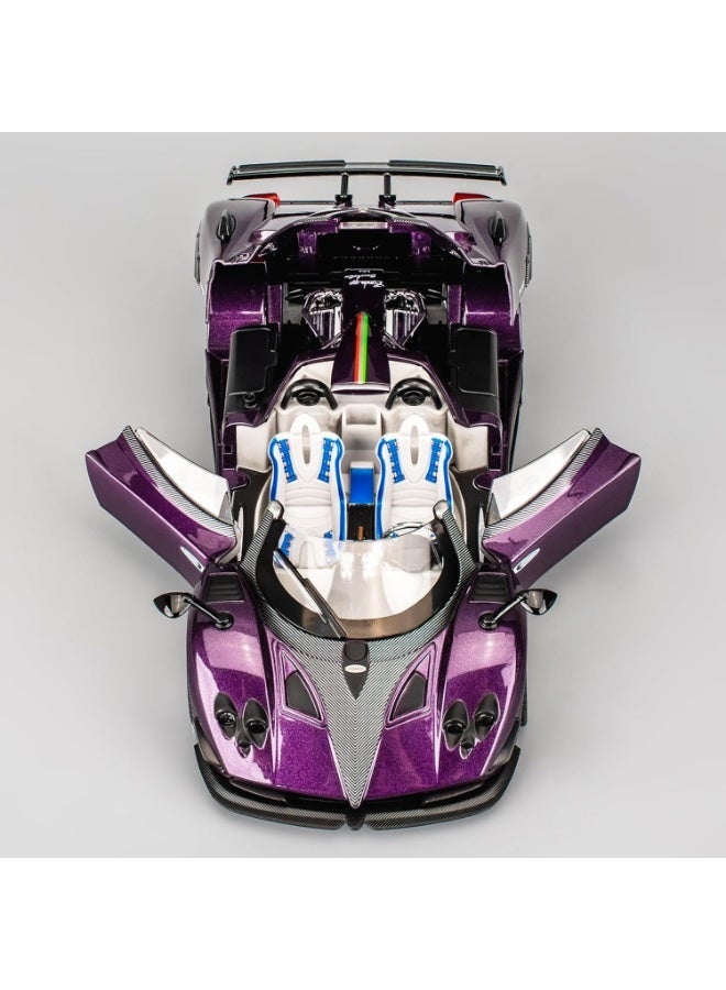 1/24 Pagani Zonda HP Barchetta Model Car, Zinc Alloy Pull Back Vehicles Model Car with Sound and Light for Collectors & Children 3 Years Old Birthday Gift (Purple) - Image 2