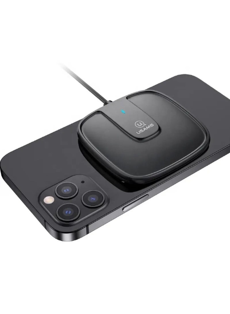 USAMS US-CD153 High-Speed Magnetic Wireless Charger – 15W Power, Precision Positioning, Ultra-Thin Design, and Radiation Resistance for Safe & Efficient Charging - Image 3