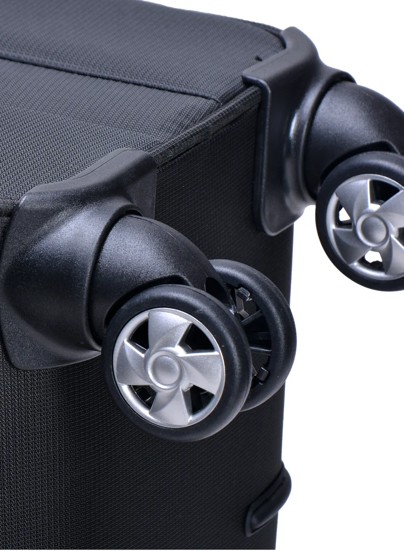 eminent Soft Shell Travel Bag Expandable Luggage Trolley for Unisex Polyester Light Weight Suitcase with TSA lock 4 Quiet Double Spinner Wheels V6093SZ