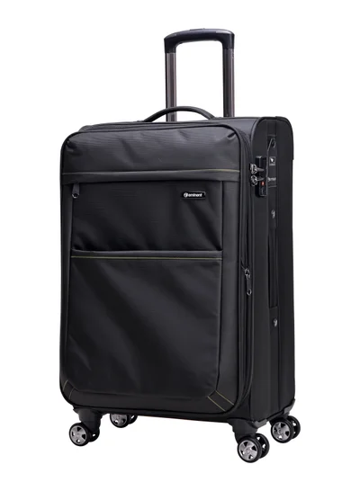 eminent Soft Shell Travel Bag Expandable Luggage Trolley for Unisex Polyester Light Weight Suitcase with TSA lock 4 Quiet Double Spinner Wheels V6093SZ