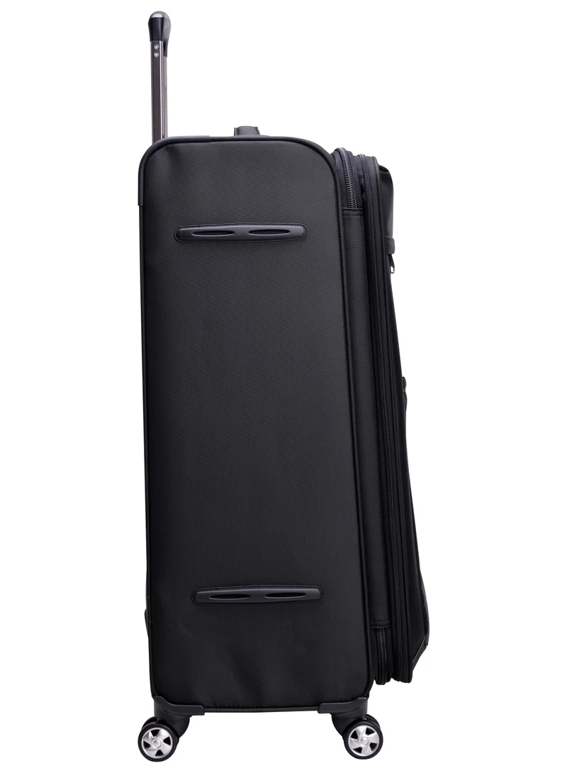 eminent Soft Shell Travel Bag Expandable Luggage Trolley for Unisex Polyester Light Weight Suitcase with TSA lock 4 Quiet Double Spinner Wheels V6093SZ