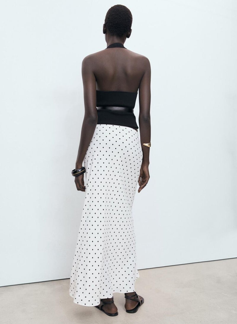 MANGO Long Polka-Dot Skirt  - Image 2