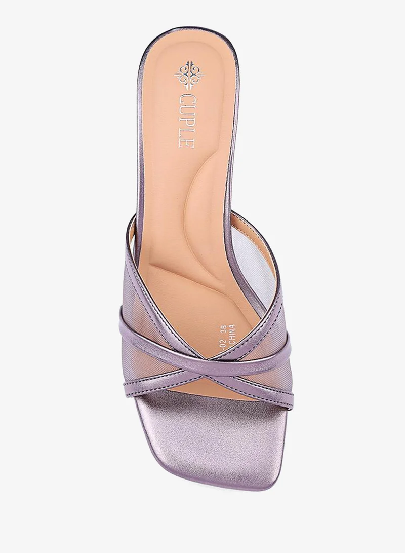 Cuple Pewter Cuple Elegant Heeled Sandals for Women for Women | Best Price UAE