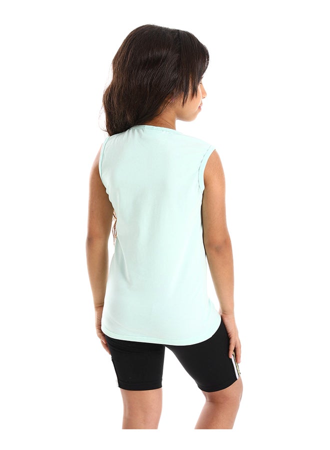DIADORA Girls Cotton Printed Sleeveless T-Shirt - Image 3