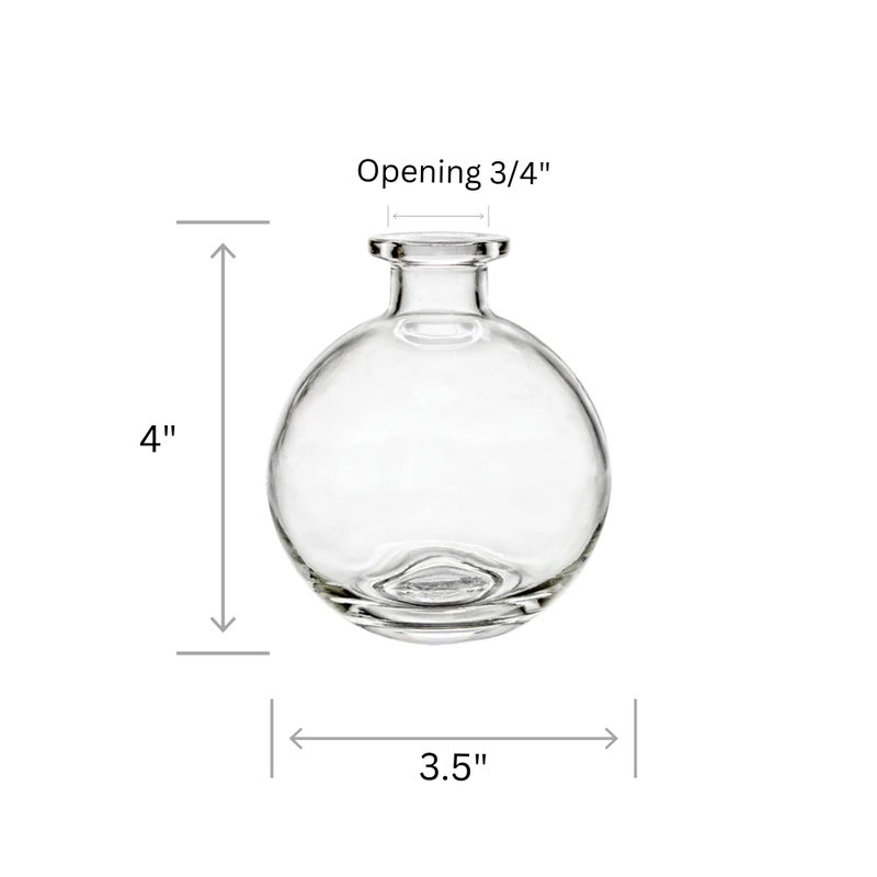 Nakpunar Spherical Clear Glass Bottle, 8.5 Oz. w/Cork (1, Cork) - Image 1