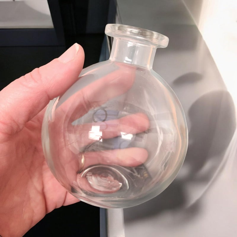 Nakpunar Spherical Clear Glass Bottle, 8.5 Oz. w/Cork (1, Cork) - Image 2