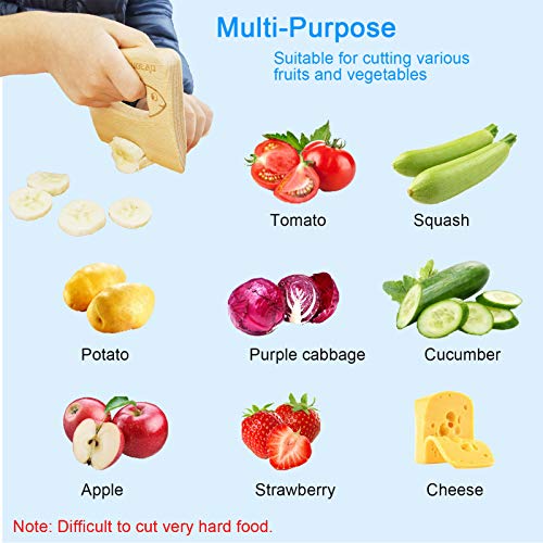 LUOLAO Wooden Kids Knife for Cooking and Safe Cutting Veggies Fruits, Cute Fish Shape Kids Kitchen Tools, Christmas Gifts for kids, 2-5 Years Old Applicable - Image 4