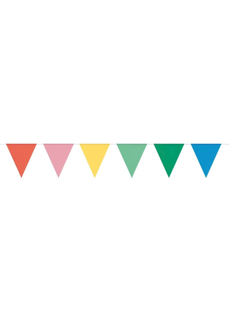 Folat Pennant Garland Large Retro Color Mix Paper 1000cm