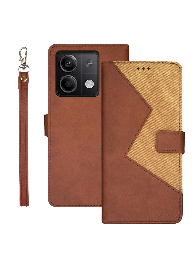 Case For Xiaomi Redmi Note 13 5G Two-color Splicing Leather Phone Case