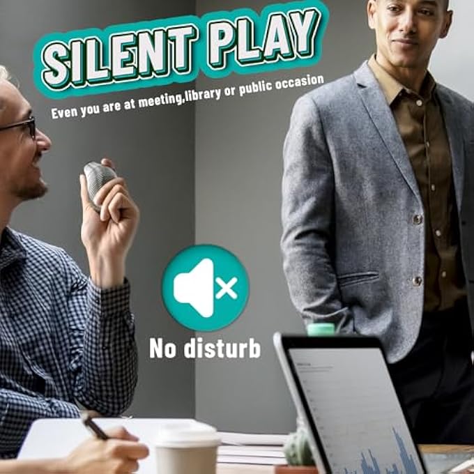 SWIUKPHE Metal Fidget Toys, 20LB Stainless Steel Stress Ball Toys, Adult Fidgets for Anxiety And Stress, Quiet ADHD Figette Toy, Silent Anxiety Relief Item Stocking Stuffer Gift for Teen Boy Men - Image 4