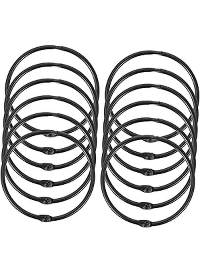 Yardwe 12pcs Metal Curtain Hangers Safe Flexible Shower Window Design - Image 1