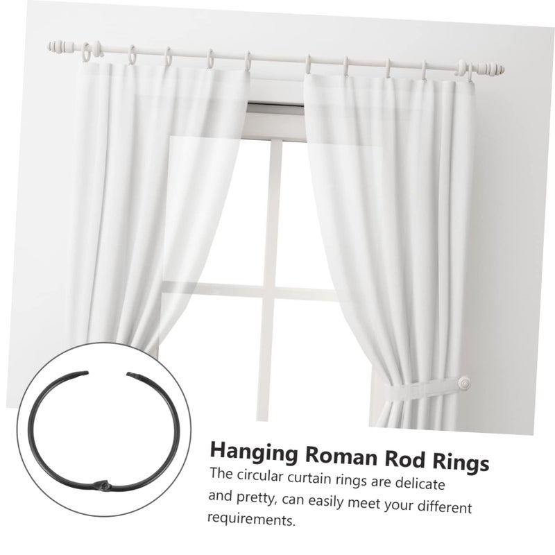 Yardwe 12pcs Metal Curtain Hangers Safe Flexible Shower Window Design - Image 4