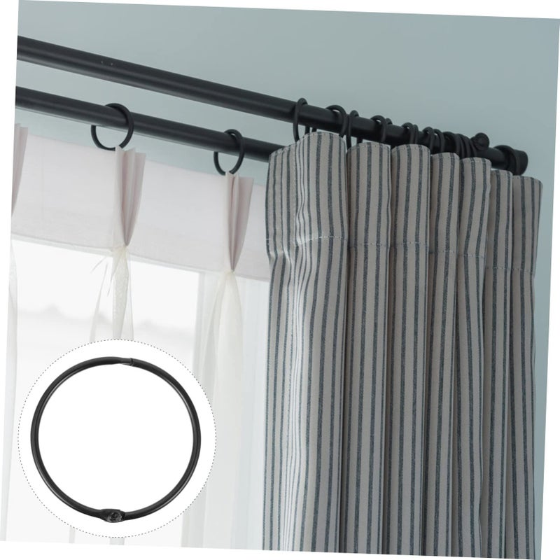 Yardwe 12pcs Metal Curtain Hangers Safe Flexible Shower Window Design - Image 3