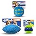 Nerf Dog Toy Gift Set 3Piece Set of Outdoor Dog Toys for Fetch Includes Checker Crunch Ball Spike LED Squeak Ball and Tire Squeak Football - Image 3